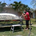Antifouling Paint Removal from Bottom of Boat - Dustless Blasting Brevard County Florida